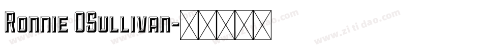 Ronnie OSullivan字体转换